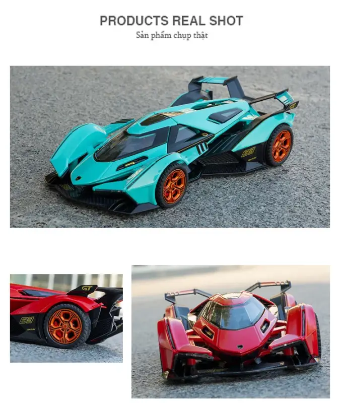 Lamborghini V12 GT 1:32 Model Samochodu Metalowy