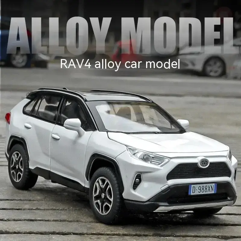 Toyota RAV4 1:32 Model Samochodu Metalowy Dźwięk i Światło