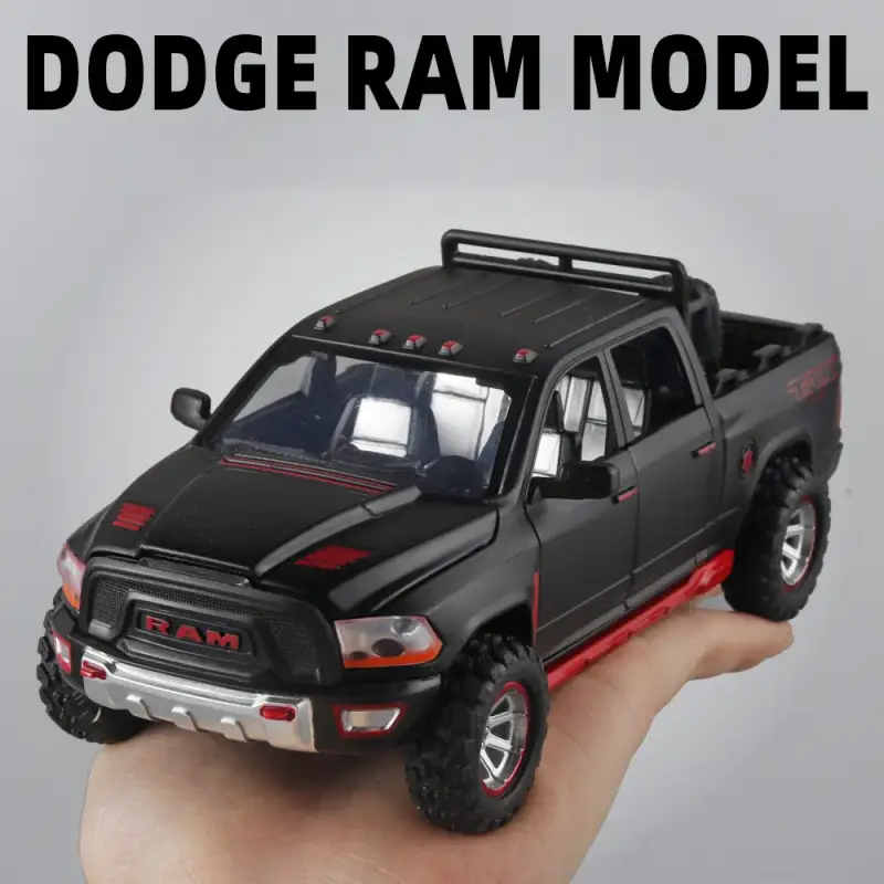 RAM Pickup Truck 1:32 Model Samochodu Metalowy Dźwięk i Światło