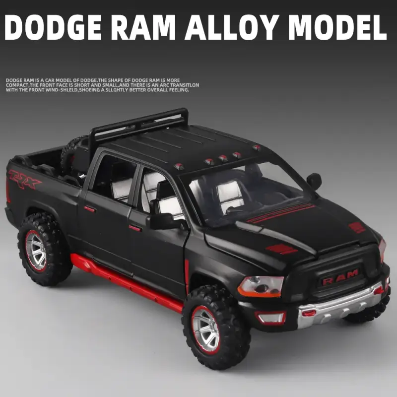 RAM Pickup Truck 1:32 Model Samochodu Metalowy Dźwięk i Światło