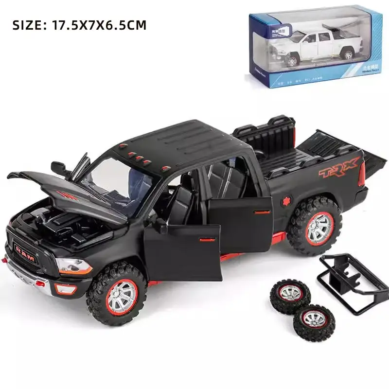 RAM Pickup Truck 1:32 Model Samochodu Metalowy Dźwięk i Światło