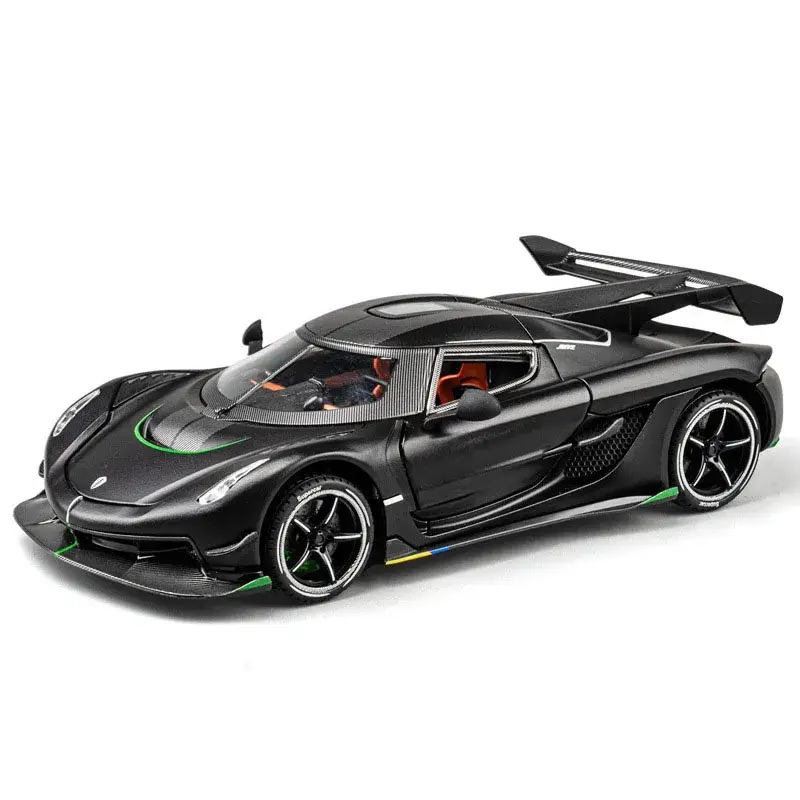 Koenigsegg Jesko 1:24 Model Samochodu Metalowy Otwierane Drzwi Mechanizm Cofania