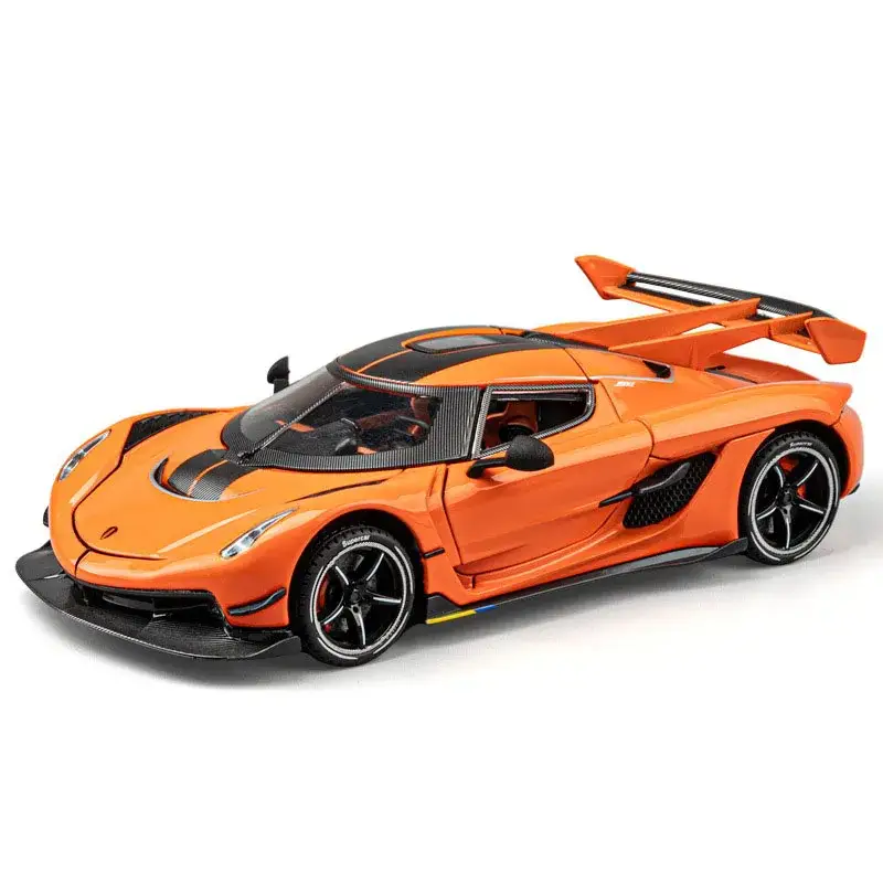Koenigsegg Jesko 1:24 Model Samochodu Metalowy Otwierane Drzwi Mechanizm Cofania