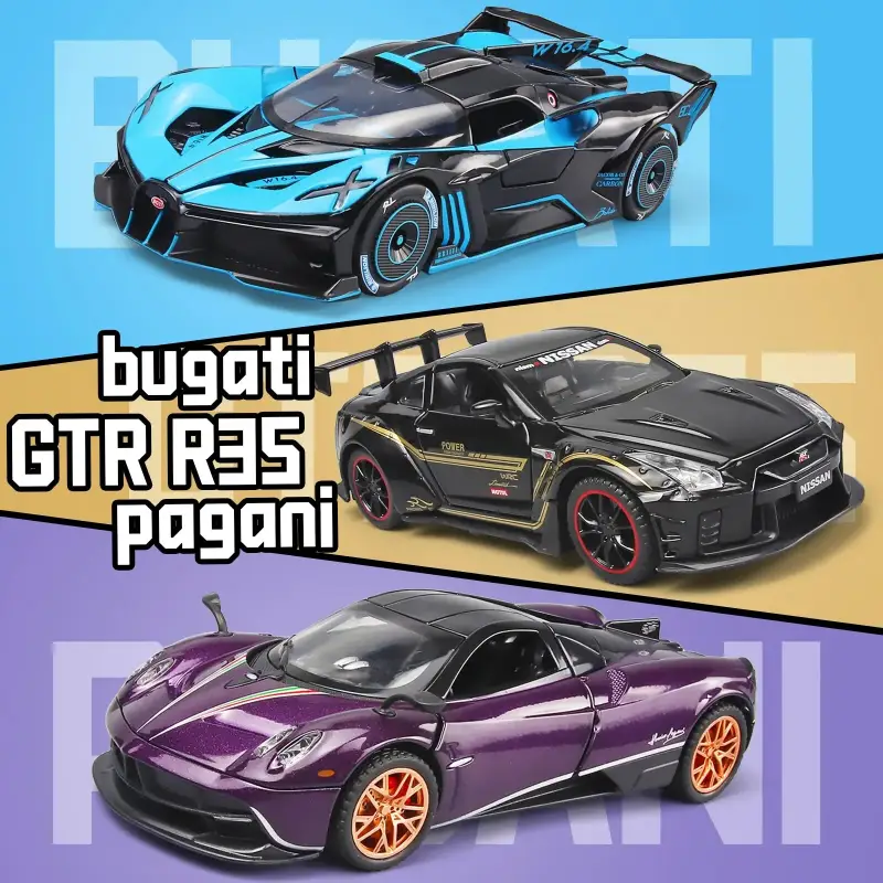 Pagani Huayra 1:32 Model Samochodu Metalowy Dźwięk i Światło