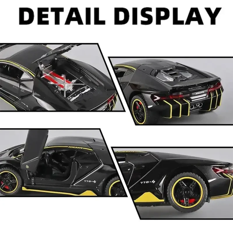 Pagani Huayra 1:32 Model Samochodu Metalowy Dźwięk i Światło