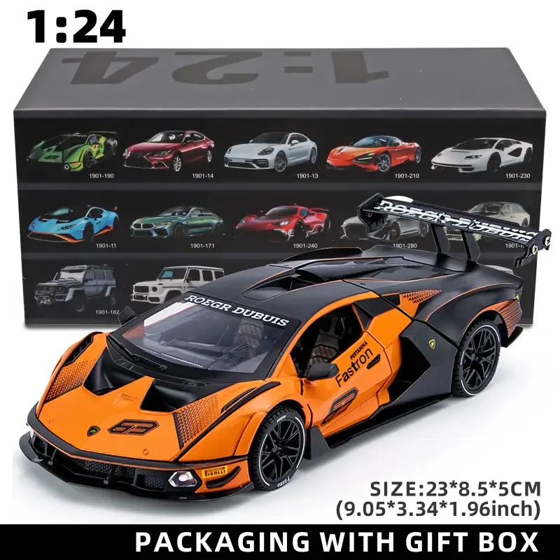 Lamborghini SCV12 1:24 Model Samochodu Metalowy Dźwięk i Światło