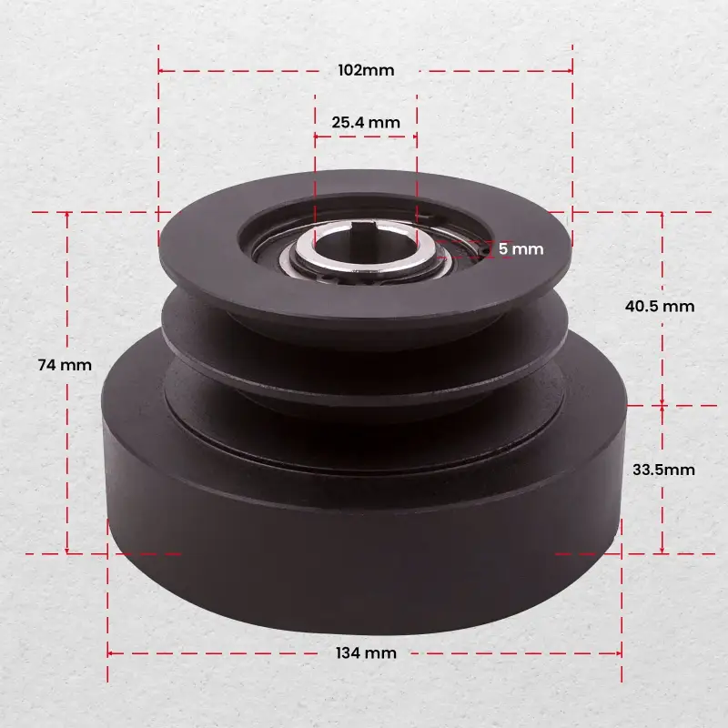 Sprzęgło Odśrodkowe 25.4mm 8HP-16HP do 1" Osi z Kluczem 1/4 dla Go Kartów i ATV