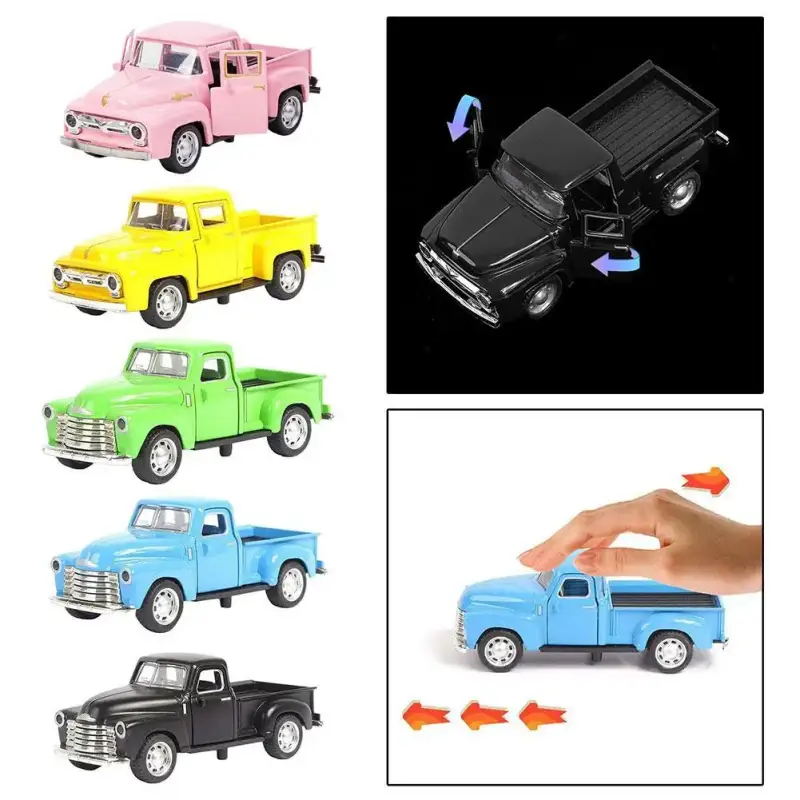 Pickup 1:32 Model Samochodu Metalowy Mechanizm Cofania