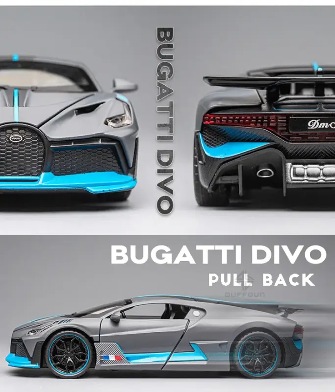 Bugatti Divo 1:32 Model Samochodu Metalowy Światło