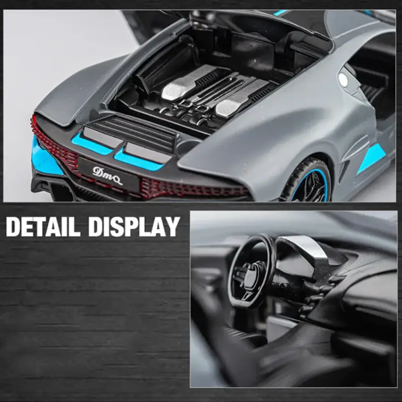 Bugatti Divo 1:32 Model Samochodu Metalowy Światło