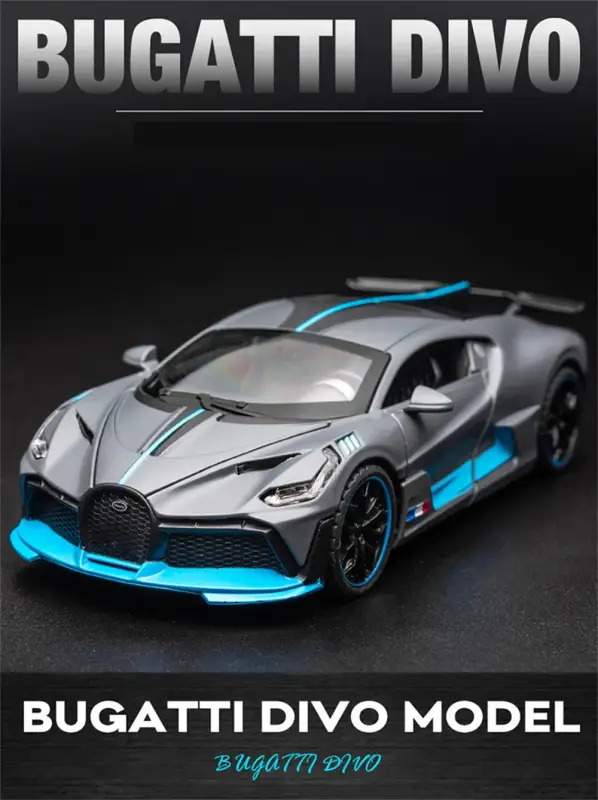 Bugatti Divo 1:32 Model Samochodu Metalowy Światło