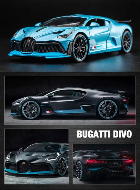 Bugatti Divo 1:32 Model Samochodu Metalowy Światło