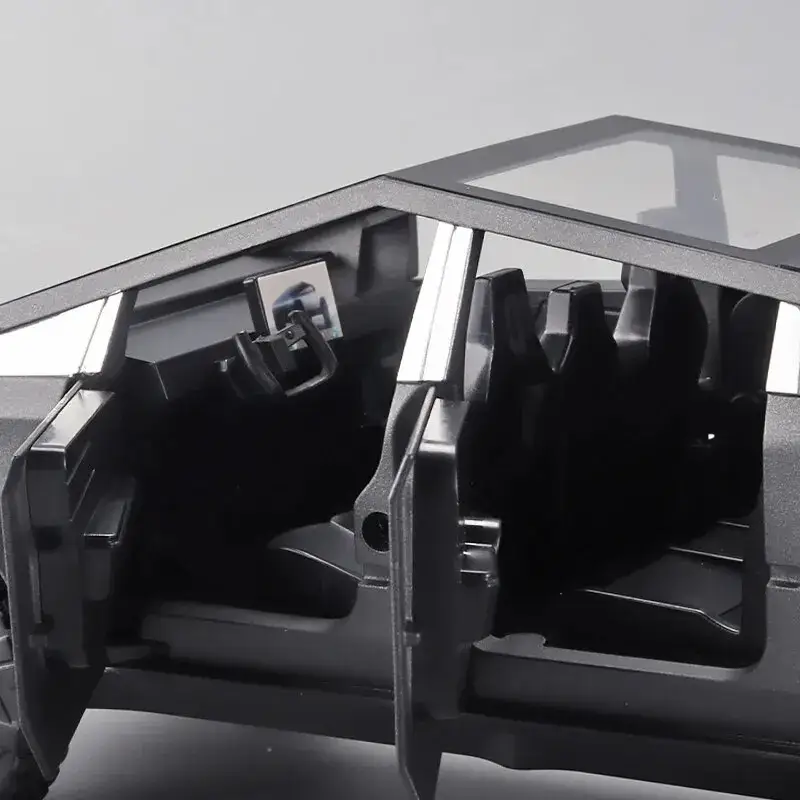 Tesla Cybertruck 1:24 Model Samochodu Metalowy Dźwięk i Światło