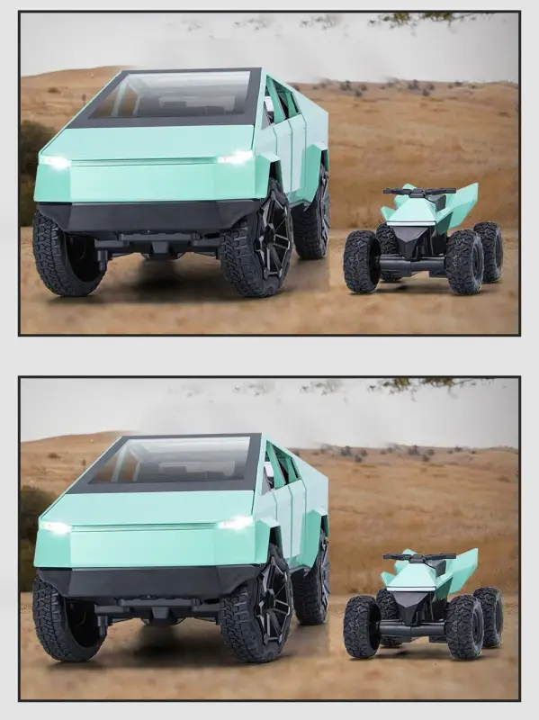 Tesla Cybertruck 1:24 Model Samochodu Metalowy Dźwięk i Światło