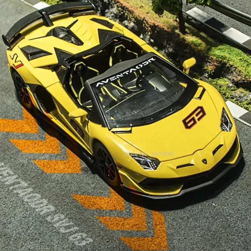 Lamborghini Aventador SVJ 63 1:24 Model Samochodu Otwierane Drzwi Dźwięk