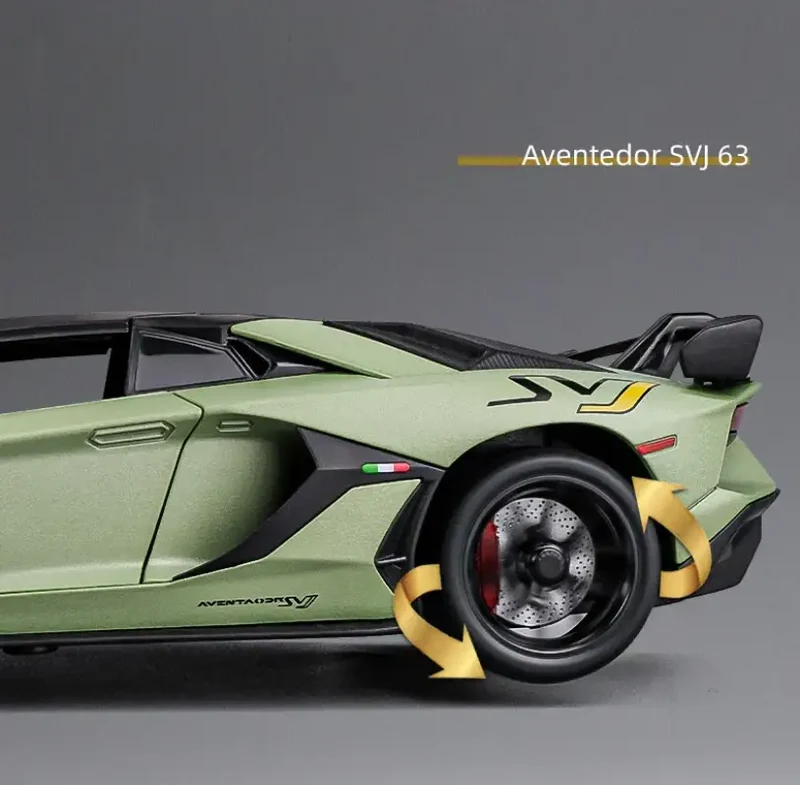 Lamborghini Aventador SVJ 63 1:24 Model Samochodu Otwierane Drzwi Dźwięk