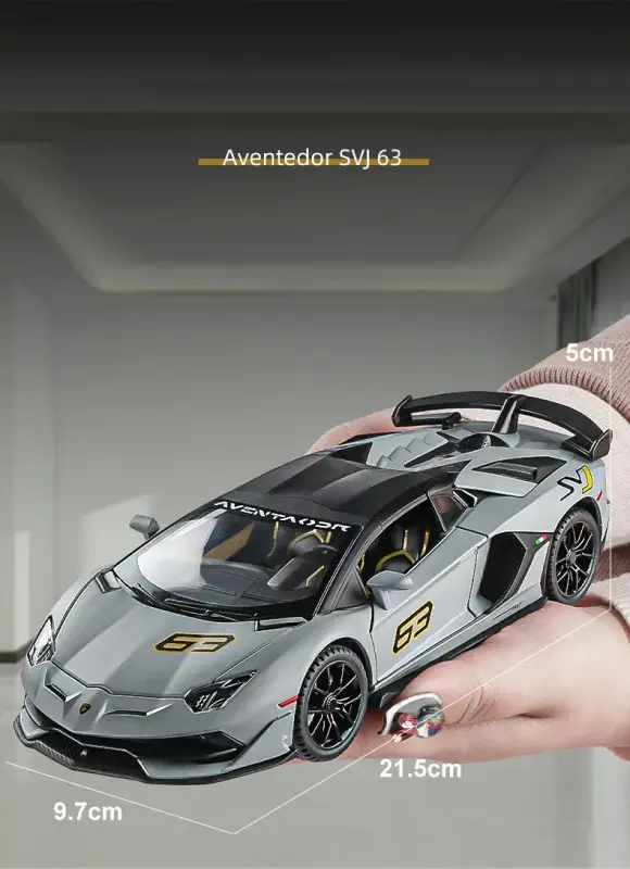 Lamborghini Aventador SVJ 63 1:24 Model Samochodu Otwierane Drzwi Dźwięk