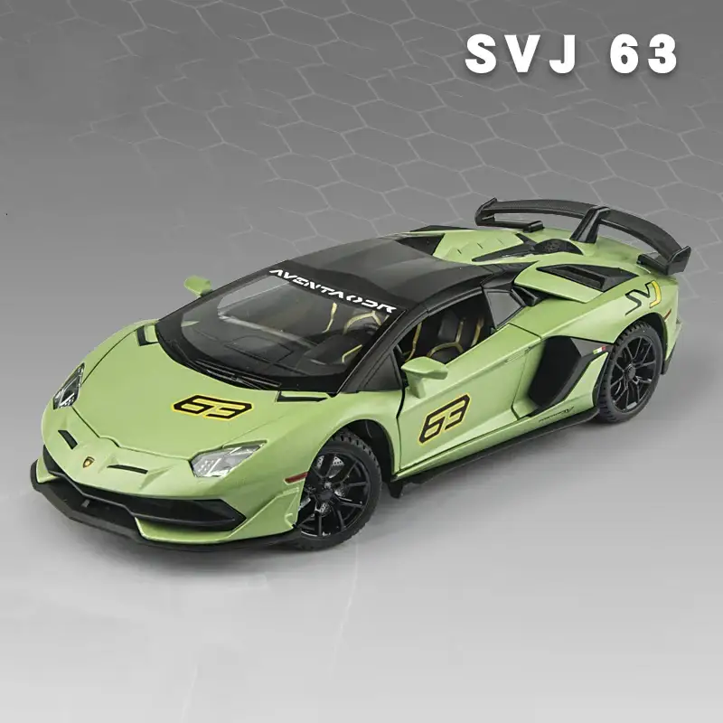 Lamborghini Aventador SVJ 63 1:24 Model Samochodu Otwierane Drzwi Dźwięk