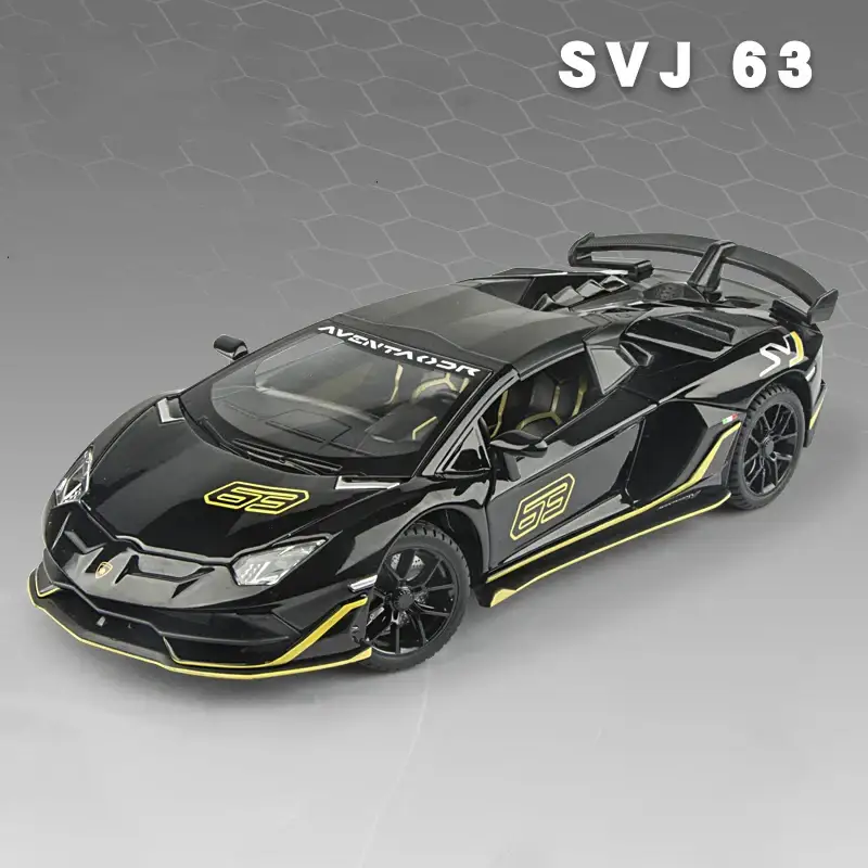 Lamborghini Aventador SVJ 63 1:24 Model Samochodu Otwierane Drzwi Dźwięk