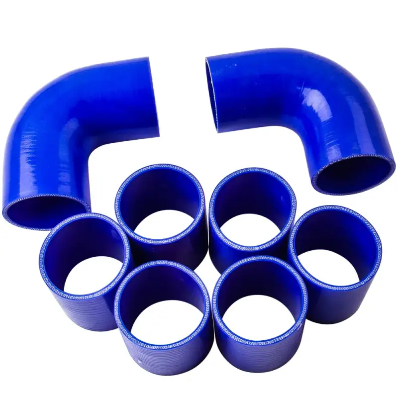 Zestaw Rurek Intercoolera Turbo 2.5 Inch 64mm Aluminiowy z Silikonem i Zaciskami