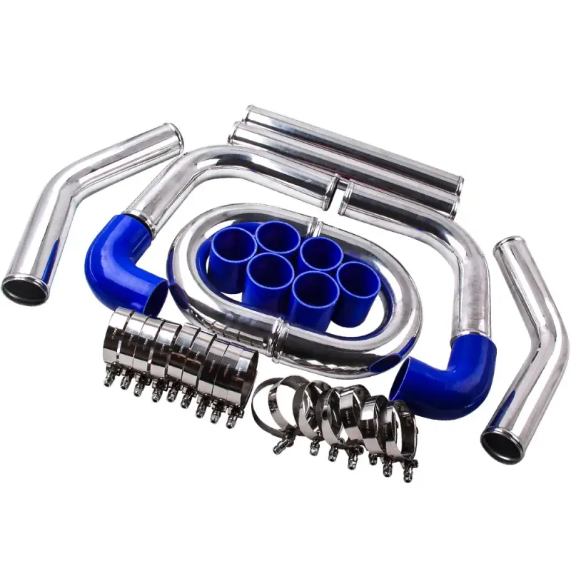 Zestaw Rurek Intercoolera Turbo 2.5 Inch 64mm Aluminiowy z Silikonem i Zaciskami