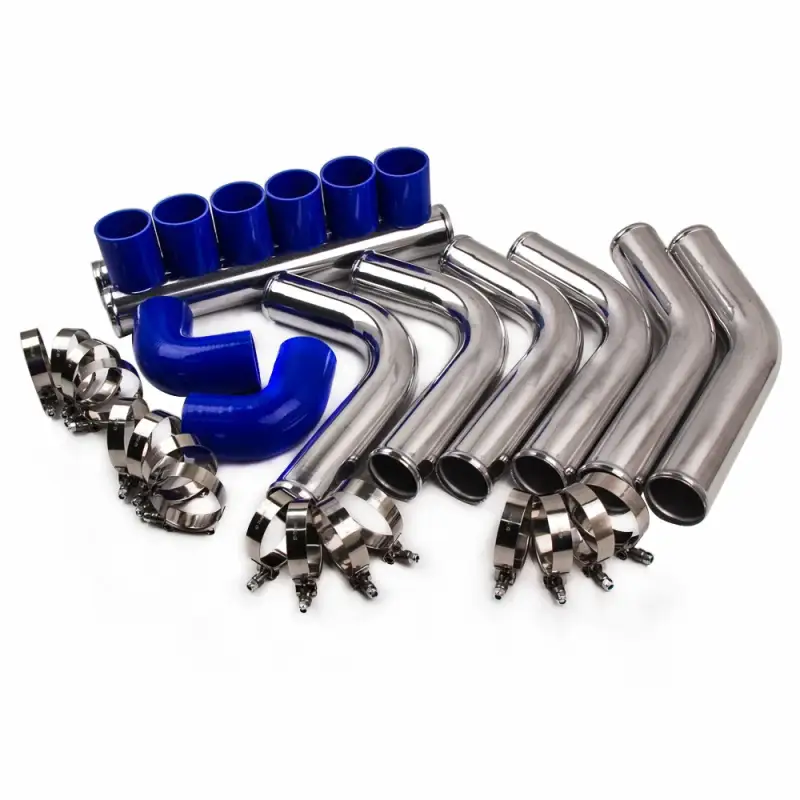 Zestaw Rurek Turbo Intercoolera 2.5 Calowy Aluminium + Silikon + Clamps