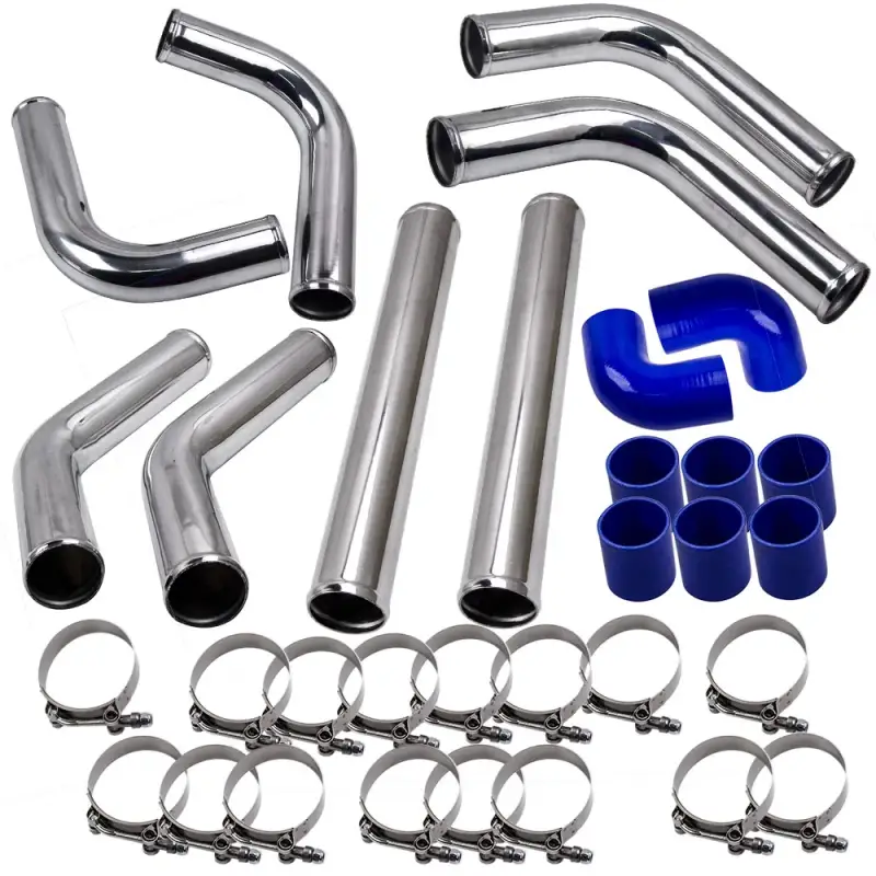 Zestaw Rurek Turbo Intercoolera 2.5 Calowy Aluminium + Silikon + Clamps