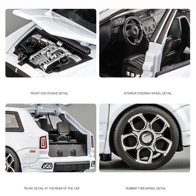 Rolls-Royce Cullinan SUV 1:32 Model Samochodu Metalowy Dźwięk i Światło