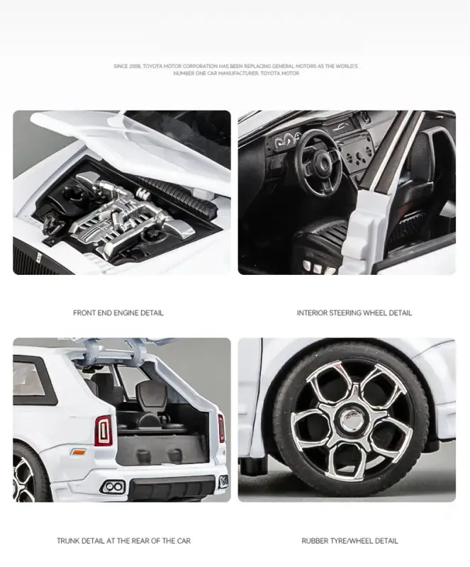 Rolls-Royce Cullinan SUV 1:32 Model Samochodu Metalowy Dźwięk i Światło