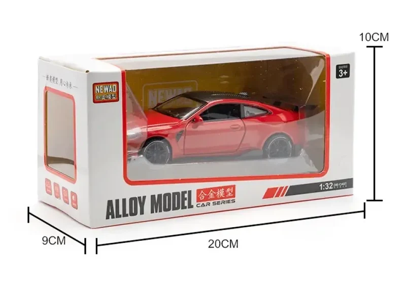 BMW M4 1:32 Model Samochodu Metalowy Dźwięk i Światło