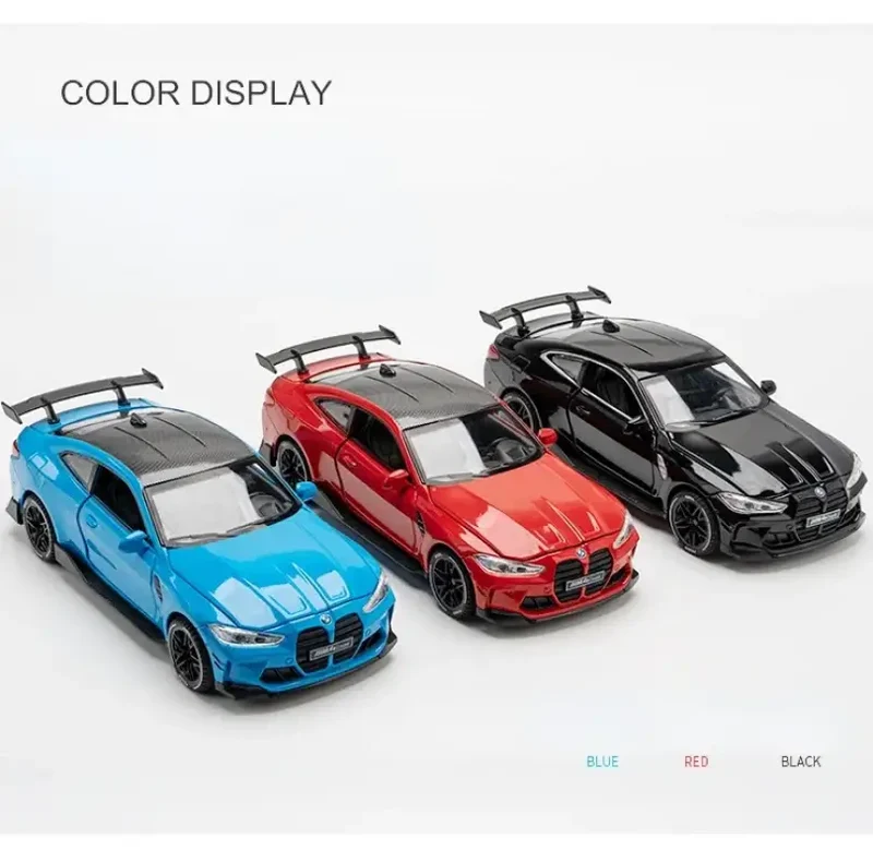 BMW M4 1:32 Model Samochodu Metalowy Dźwięk i Światło