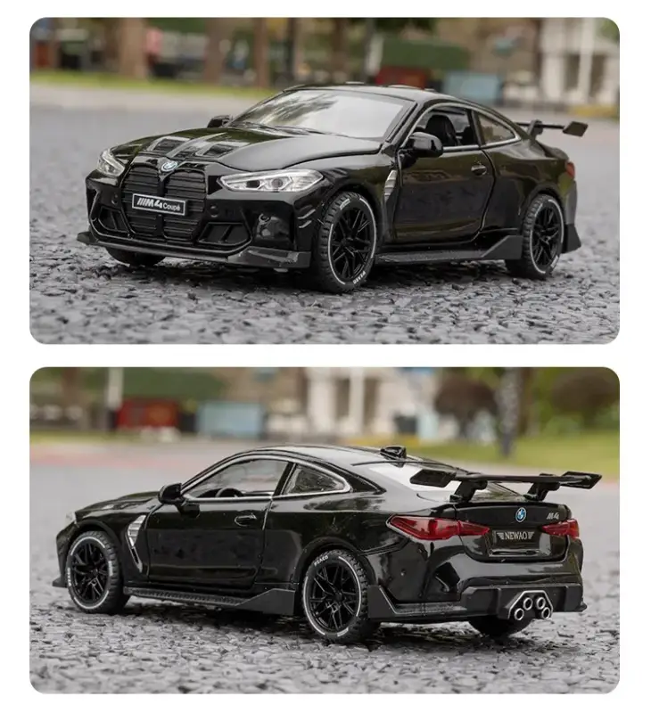 BMW M4 1:32 Model Samochodu Metalowy Dźwięk i Światło