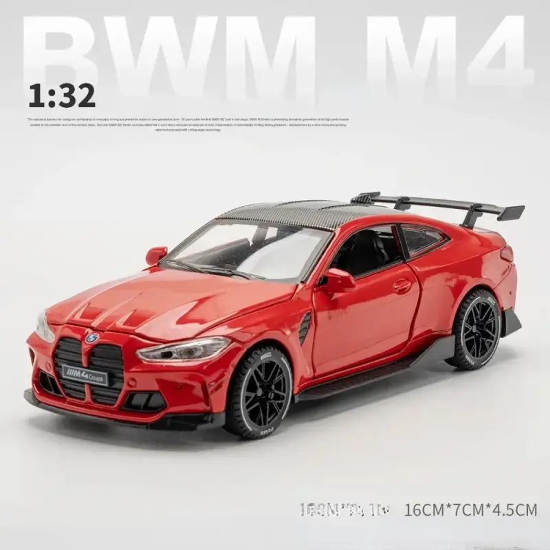 BMW M4 1:32 Model Samochodu Metalowy Dźwięk i Światło