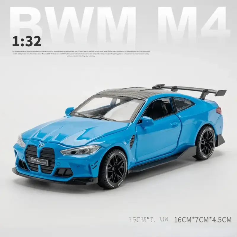 BMW M4 1:32 Model Samochodu Metalowy Dźwięk i Światło