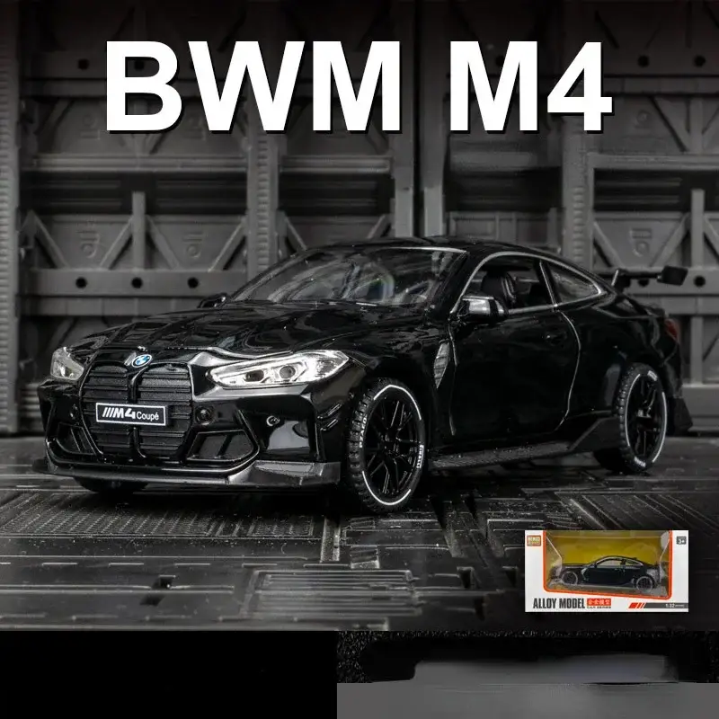 BMW M4 1:32 Model Samochodu Metalowy Dźwięk i Światło
