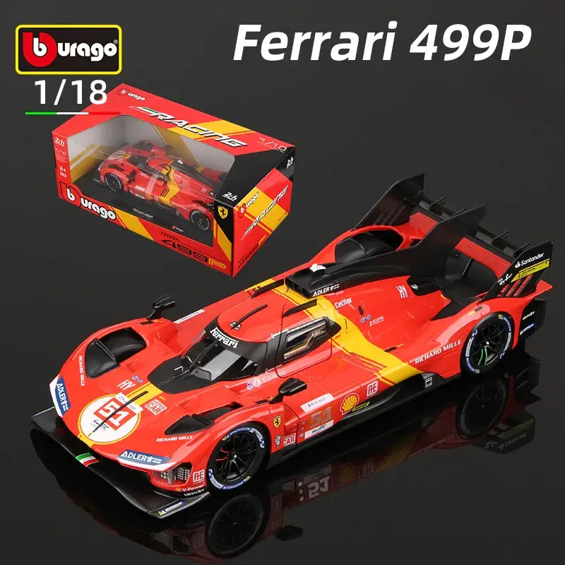 Ferrari 499P 1:18 Model Samochodu Die-Cast