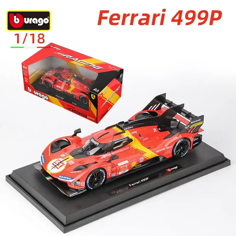 Ferrari 499P 1:18 Model Samochodu Die-Cast