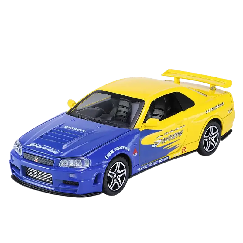 Nissan GTR R34 Skyline 1:32 Model Samochodu Metalowy Dźwięk i Światło