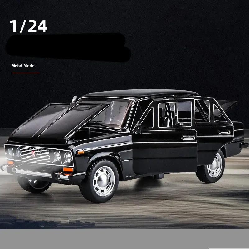 LADA 1:24 Model Samochodu Metalowy Otwierane Drzwi Dźwięk Mechanizm Cofania