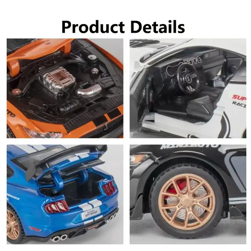 Ford Mustang GT500 1:32 Model Samochodu Metalowy Fast & Furious