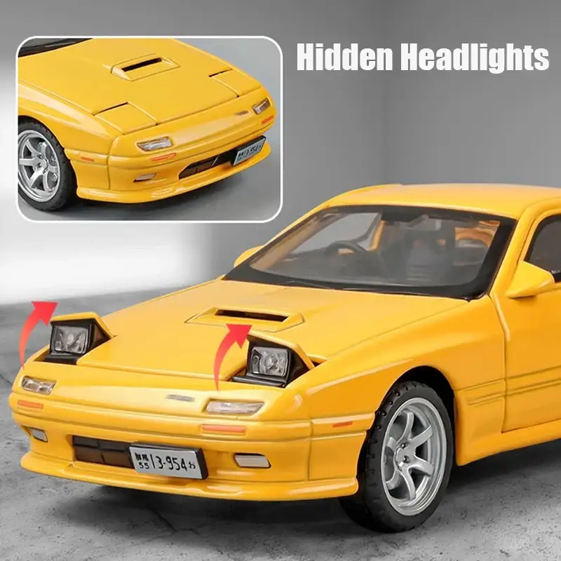 Mazda RX-7 FC3S RED SUNS 1:32 Model Samochodu Die-Cast