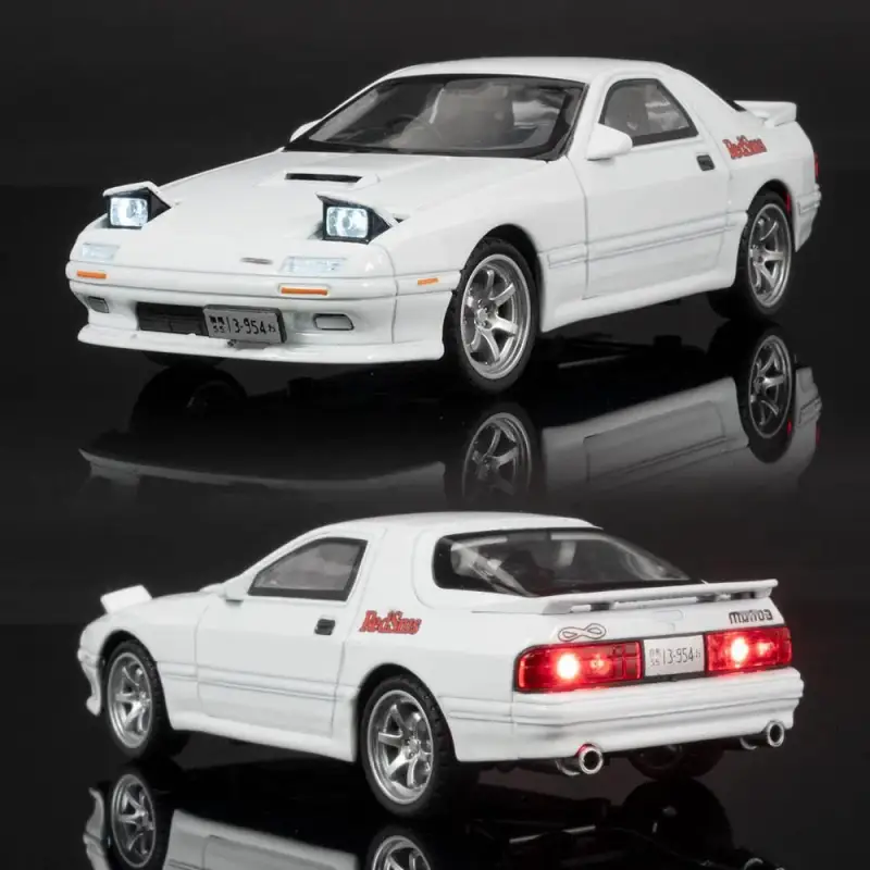 Mazda RX-7 FC3S RED SUNS 1:32 Model Samochodu Die-Cast