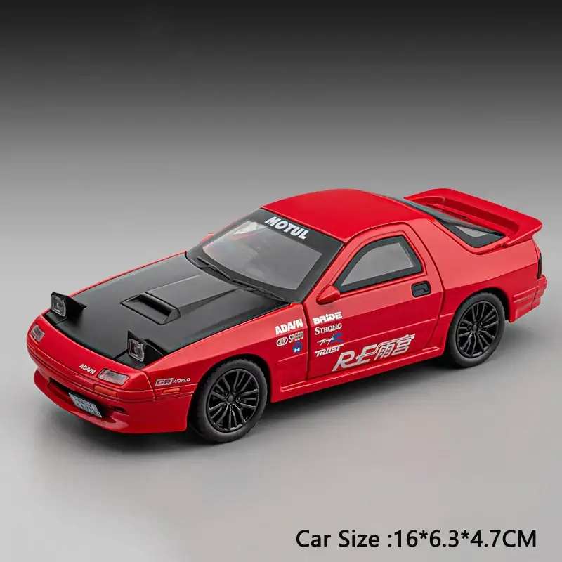 Mazda RX-7 FC3S RED SUNS 1:32 Model Samochodu Die-Cast