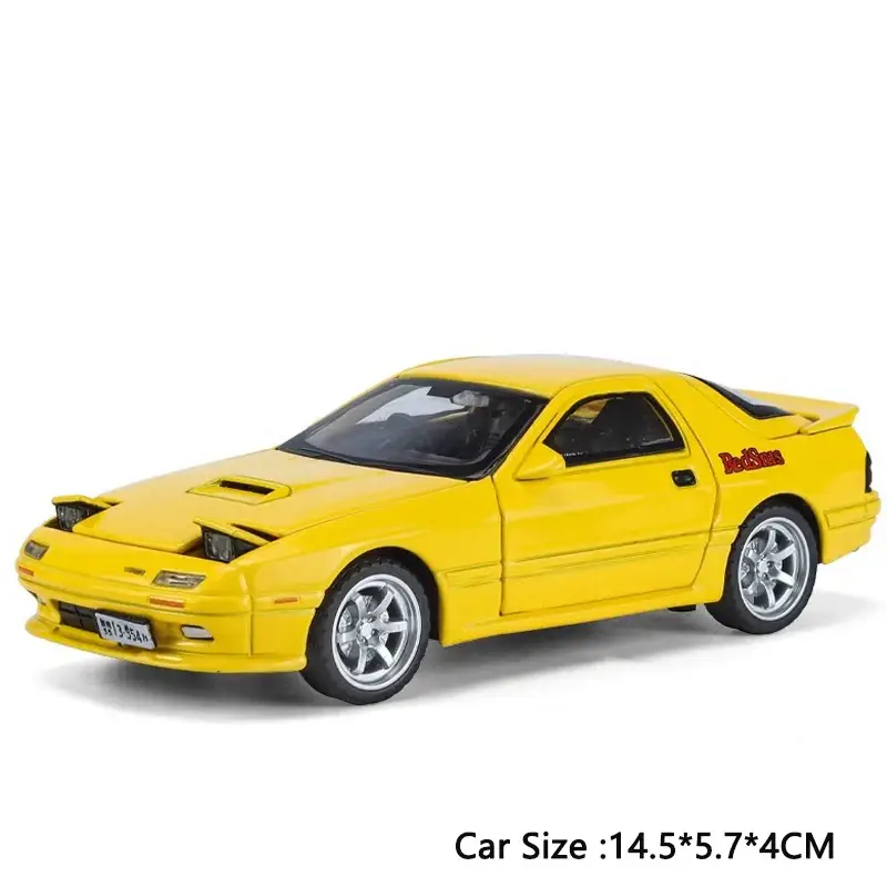 Mazda RX-7 FC3S RED SUNS 1:32 Model Samochodu Die-Cast