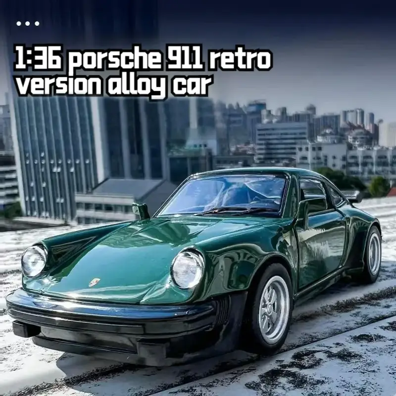 Porsche 911 1978 1:36 Model Samochodu Die-Cast Mechanizm Cofania