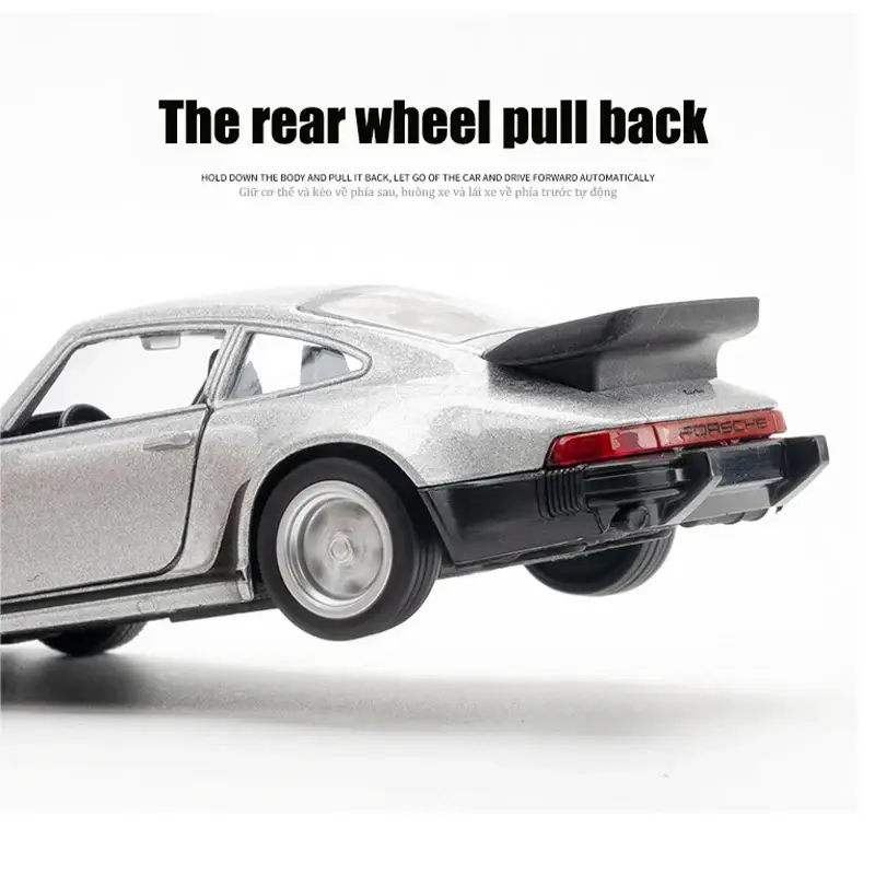 Porsche 911 1978 1:36 Model Samochodu Die-Cast Mechanizm Cofania