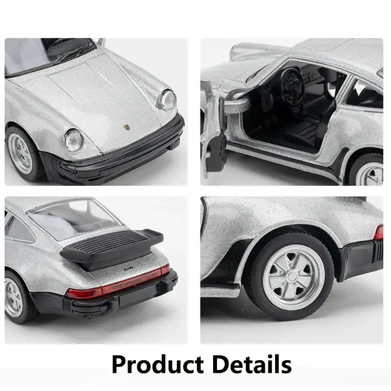Porsche 911 1978 1:36 Model Samochodu Die-Cast Mechanizm Cofania