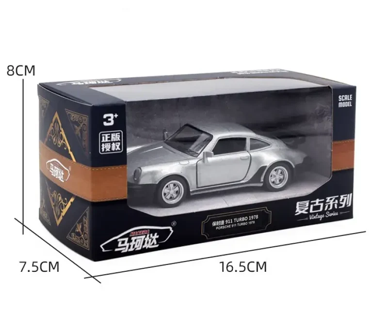 Porsche 911 1978 1:36 Model Samochodu Die-Cast Mechanizm Cofania