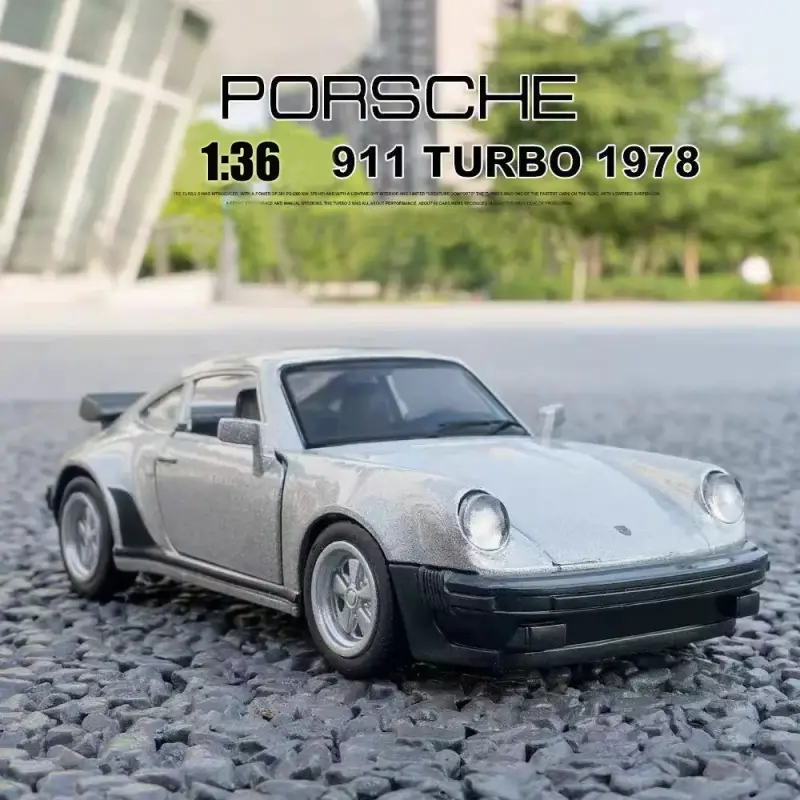 Porsche 911 1978 1:36 Model Samochodu Die-Cast Mechanizm Cofania