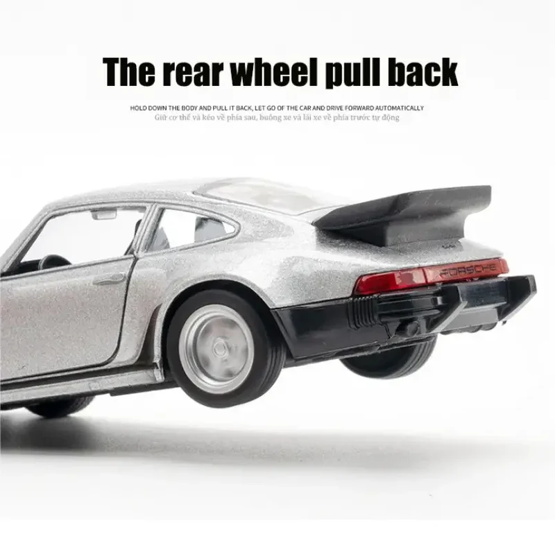 Porsche 911 1978 1:36 Model Samochodu Die-Cast Mechanizm Cofania